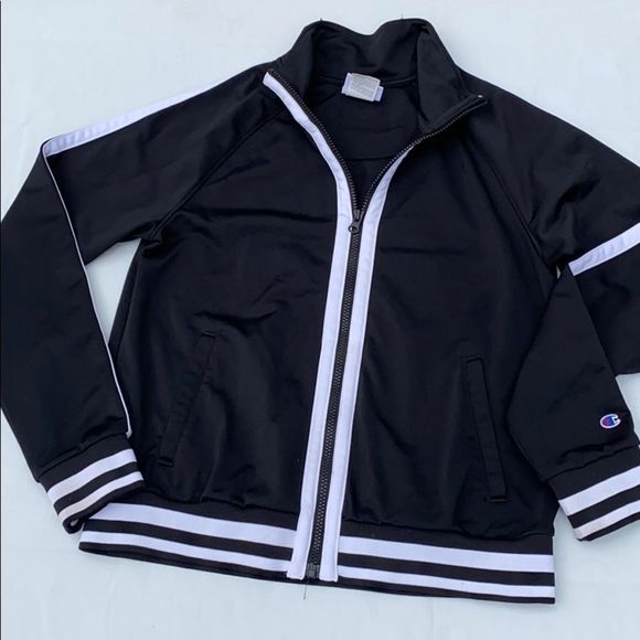 Champion Jackets & Blazers - Champion nylon zip black jacket size Small EUC